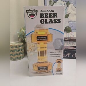 BigMouth Inc. Dumbbell Beer Glass 24 oz NIB